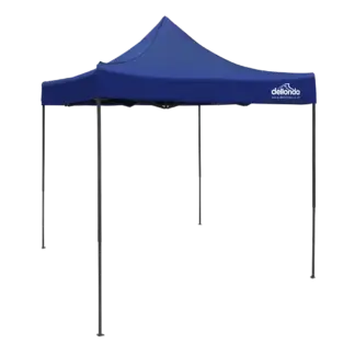 Dellonda Premium 2x2m Pop-Up Gazebo, Heavy Duty, PVC Coated, Water-Resistant Fabric, Supplied with Carry Bag, Rope, Stakes & Weight Bags - Blue Canopy [DG127]
