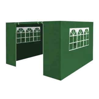 Dellonda Premium Gazebo/Marquee Side Walls/Doors/Windows, Fits 3 x 3m Models - Dark Green [DG148]