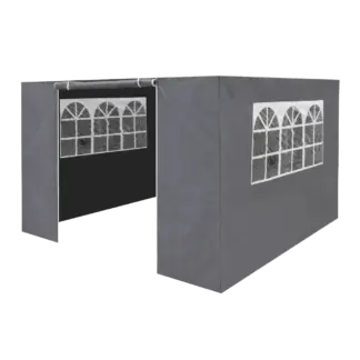 Dellonda Premium Gazebo/Marquee Side Walls/Doors/Windows, Fits 3 x 3m Models - Grey [DG149]