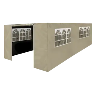 Dellonda Premium Side Walls/Doors/Windows for Gazebo/Marquee, Fits 3 x 6m Models - Beige [DG154]