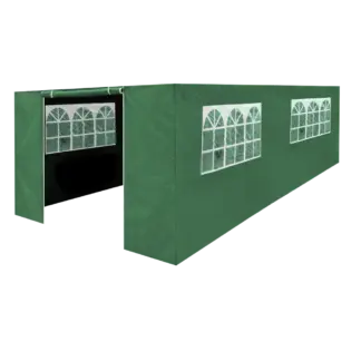 Dellonda Premium Side Walls/Doors/Windows for Gazebo/Marquee, Fits 3 x 6m Models - Dark Green [DG156]