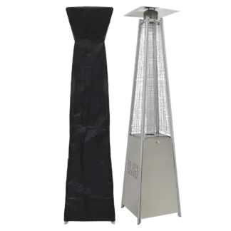 Dellonda Pyramid Gas Patio Heater 13kW for Commercial & Domestic Use, Stainless Steel, Supplied with Cover [DG225]