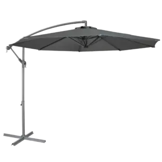 Dellonda Banana Parasol with Cover 3m - Grey [DG264]