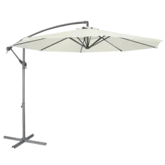 Dellonda Banana Parasol with Cover 3m - Cream [DG265]