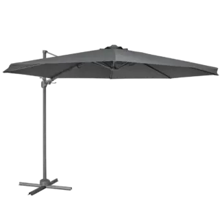 Dellonda Cantilever Parasol with 360° Rotation, Tilt & Cover 3m - Grey [DG267]