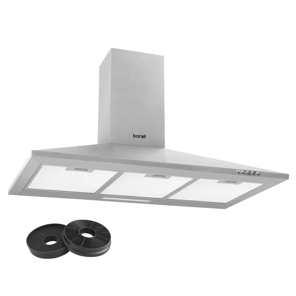 Baridi Cooker Hood with Carbon Filters 90cm - Stainless Steel [DH127] - Image 5