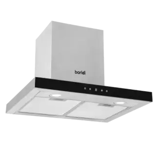 Baridi T-Shape Chimney Cooker Hood with Carbon Filters 60cm - Stainless Steel [DH130]