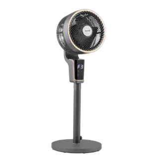 Baridi 12" Pedestal Fan with Remote Control & 12hr Timer 230V - Grey [DH141]
