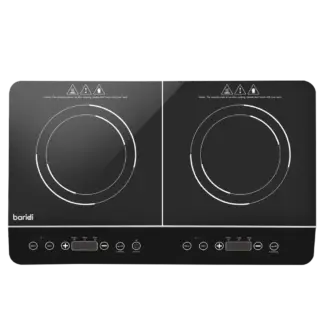 Baridi Portable Induction Hob with 2 Cooking Zones 60 x 36 x 6.5cm - Black [DH146]