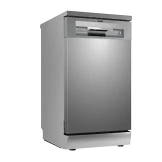 Baridi Slimline Freestanding Dishwasher 45cm Wide with 10 Place Settings - Silver [DH166]