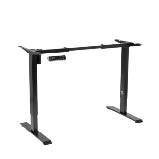 Dellonda Single Motor Ultra-Quiet Adjustable-Height Desk Frame with Digital Control Panel 70kg Capacity - Black [DH18]