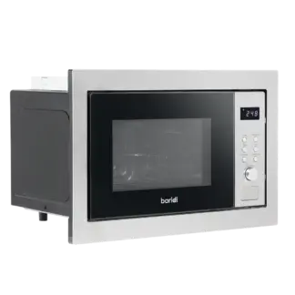 Baridi Integrated Microwave Oven with Grill 25L Capacity 900W - Stainless Steel [DH197]