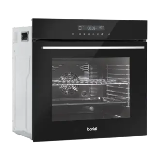 Baridi Integrated Fan-Assisted Electric Oven 60cm 72L Capacity - Black [DH199]