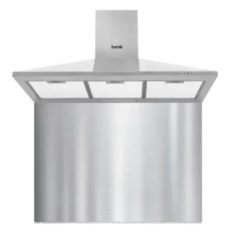 Baridi Cooker Hood with Carbon Filters & Splashback 90cm - Stainless Steel [DH211]