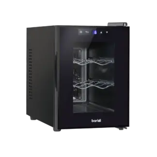 Baridi 6 Bottle Thermoelectric Tabletop Wine Cooler with Touch Control - Black [DH217]