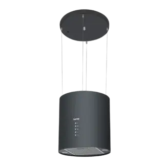 Baridi Round Island Cooker Hood 35cm - Black [DH219]