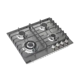 Baridi Gas Hob with 4 Cooking Zones 60cm - Stainless Steel [DH225]
