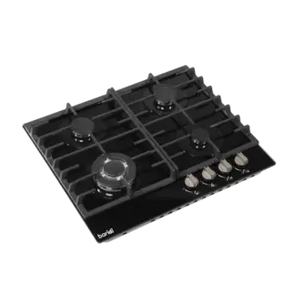 Baridi Gas Hob with 4 Cooking Zones 60cm - Black [DH226]