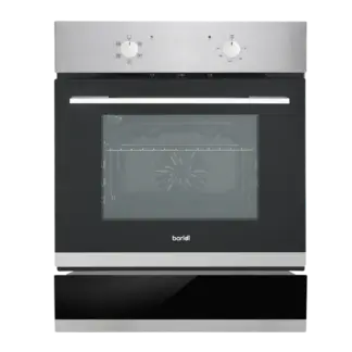 Baridi Integrated Fan-Assisted Electric Oven 60cm 55L Capacity with Warming Drawer - Black/Stainless Steel [DH233]