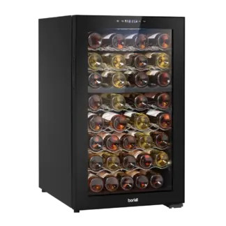 Baridi 52 Bottle Dual Zone Wine Fridge with Digital Touchscreen Controls, Wire Shelves & LED Light - Black [DH236]
