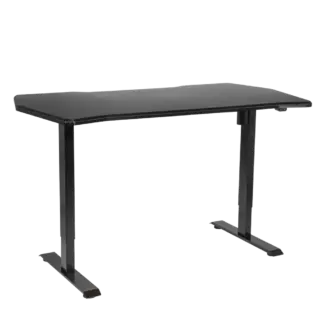 Dellonda Single Motor Ultra-Quiet Adjustable-Height Electric Sit/Stand Desk - Carbon Fibre Effect Desktop [DH243]