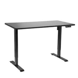 Dellonda Black Electric Height Adjustable Standing Desk with Memory, Quiet, 1400x700mm [DH245]