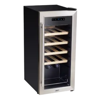 Baridi 18 Bottle Wine Fridge with Digital Touchscreen Controls & LED Light - Stainless Steel [DH29]