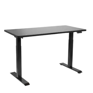 Dellonda Black Electric Height Adjustable Standing Desk, 1400 x 700mm Dual Motor 100kg [DH34]