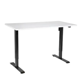 Dellonda Single Motor Ultra-Quiet Adjustable-Height Electric Sit/Stand Desk - White Desktop [DH36]