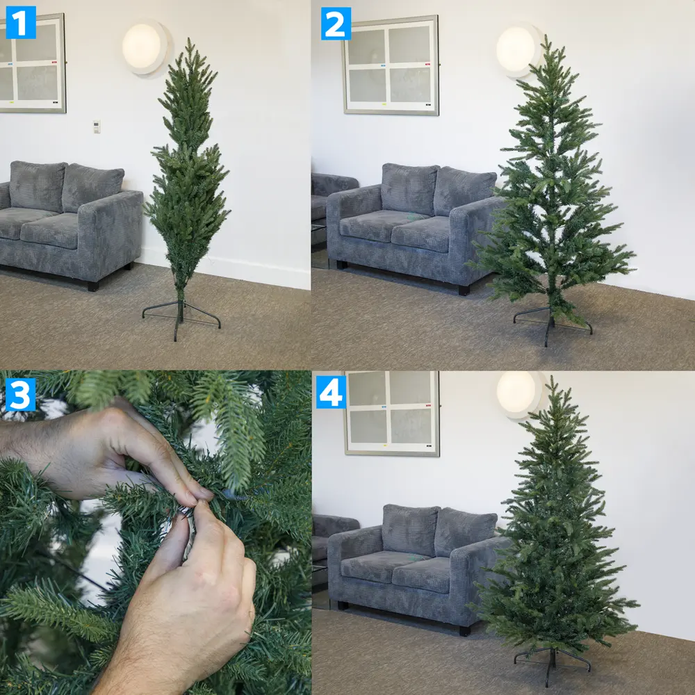 Dellonda Artificial Hinged Christmas Tree 6ft(180cm) [DH45] - Image 7