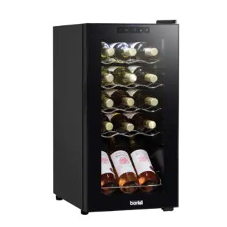 Baridi 15 Bottle Wine Fridge with Digital Touchscreen Controls & LED Light - Black [DH5]