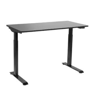 Dellonda Single Motor Ultra-Quiet Adjustable-Height Electric Sit/Stand Desk - Black Desktop [DH55]