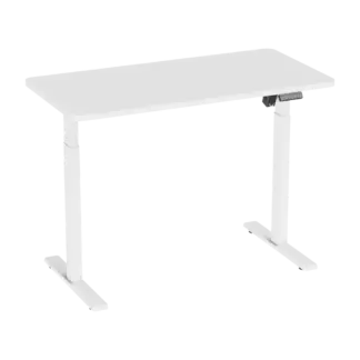 Dellonda Single Motor Ultra-Quiet Adjustable-Height Electric Sit/Stand Desk - White Desktop [DH56]