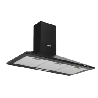 Baridi Cooker Hood, Chimney Style with Carbon Filters 90cm - Black [DH59]