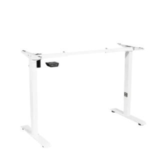 Dellonda Single Motor Ultra-Quiet Adjustable-Height Desk Frame 70kg Capacity - White [DH64]