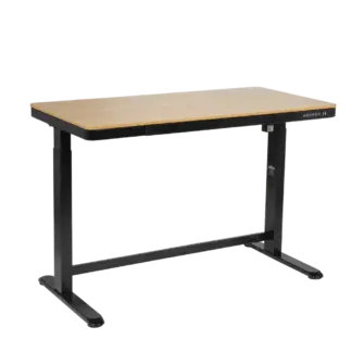 Dellonda Single Motor Ultra-Quiet Electric Desk with Control Panel, USB Port & Drawer - Oak Desktop [DH65]
