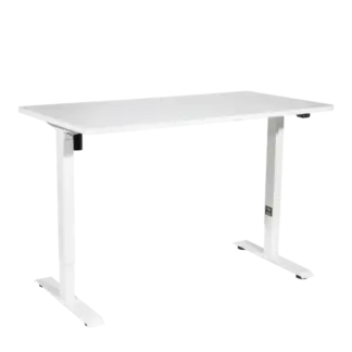 Dellonda Single Motor Ultra-Quiet Adjustable-Height Electric Sit/Stand Desk - White Desktop [DH67]