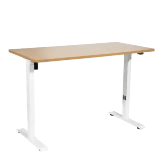 Dellonda Single Motor Ultra-Quiet Adjustable-Height Electric Sit/Stand Desk - Oak Desktop [DH68]