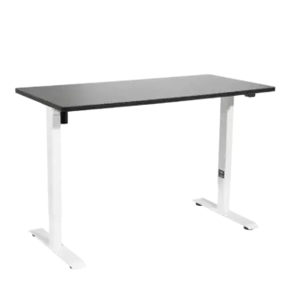 Dellonda Single Motor Ultra-Quiet Adjustable-Height Electric Sit/Stand Desk - Black Desktop [DH69]