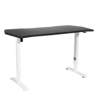 Dellonda Single Motor Ultra-Quiet Adjustable-Height Electric Sit/Stand Desk - Carbon Fibre Effect Desktop [DH70]