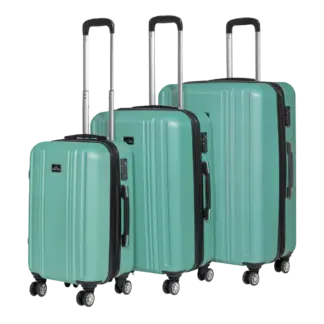 Dellonda Lightweight ABS Luggage Set with TSA Lock - Teal [DL126]