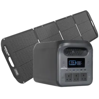 Dellonda Portable Power Station 1800W & ETFE Foldable Solar Panel 220W [DL180]