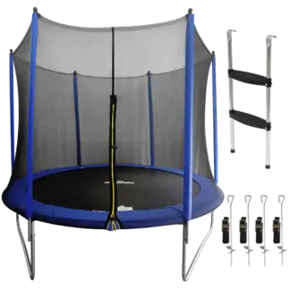 Dellonda Heavy-Duty Outdoor Trampoline with Safety Enclosure Net, Anchors & Ladder 10ft [DL94]
