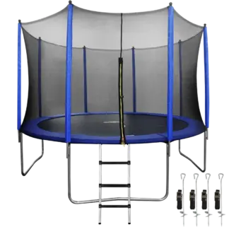 Dellonda Heavy-Duty Outdoor Trampoline with Safety Enclosure Net, Anchors & Ladder 12ft [DL95]