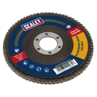 100mm Aluminium Oxide Flap Disc 120Grit 16mm Bore [FD100120E]