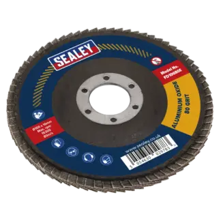 100mm Aluminium Oxide Flap Disc 80Grit 16mm Bore [FD10080E]