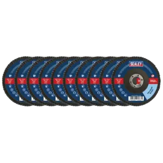 115mm Zirconium Flap Discs Assorted Grit 22mm Bore - Pack of 10 [FD115MIX]