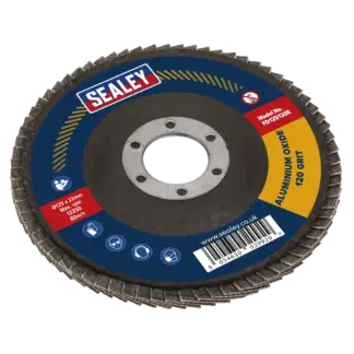 125mm Aluminium Oxide Flap Disc 120Grit 22mm Bore [FD125120E]