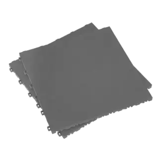 Polypropylene Floor Tile 400 x 400mm, Grey Treadplate - Pack of 9 [FT3G]