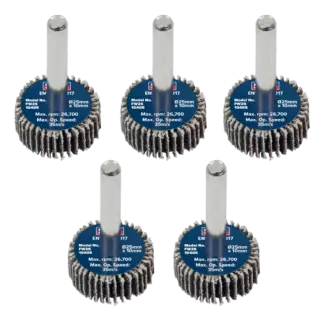 25 x 10mm Abrasive Flap Wheel with 6mm Shaft 40Grit - Pack of 5 [FW2510405]